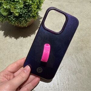 Loopy Case iPhone 15 Pro Purple Pink Glitter Shimmer Fun Flirty Girly Summer